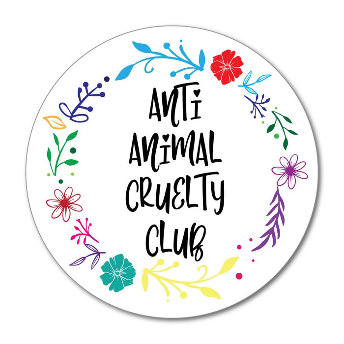 Anti Animal Cruelty Love Vegan Vegetarian Floral Pattern Nature Car Sticker Decal