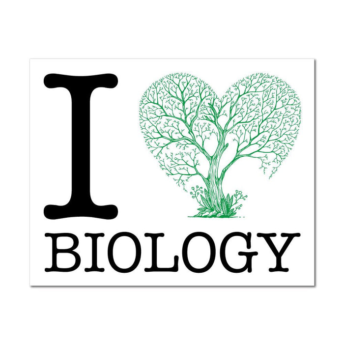 I Love Biology Sticker Decal