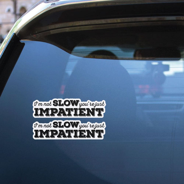 2X I Am Not Slow You Are Just Impatient Sticker Decal
