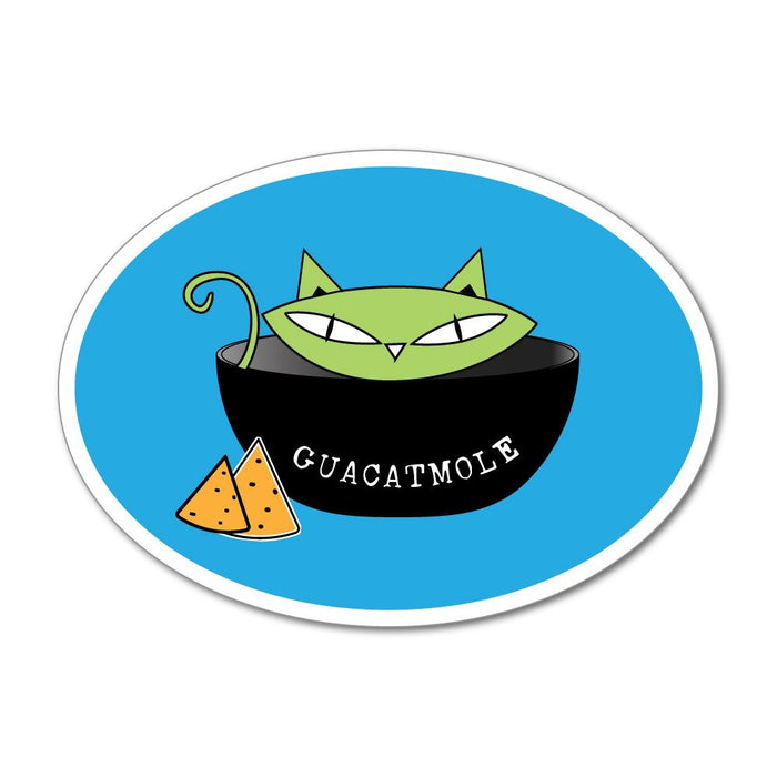 Cat Guacatmole Guacamole Dip Food Funny Meme Nacho Car Sticker Decal
