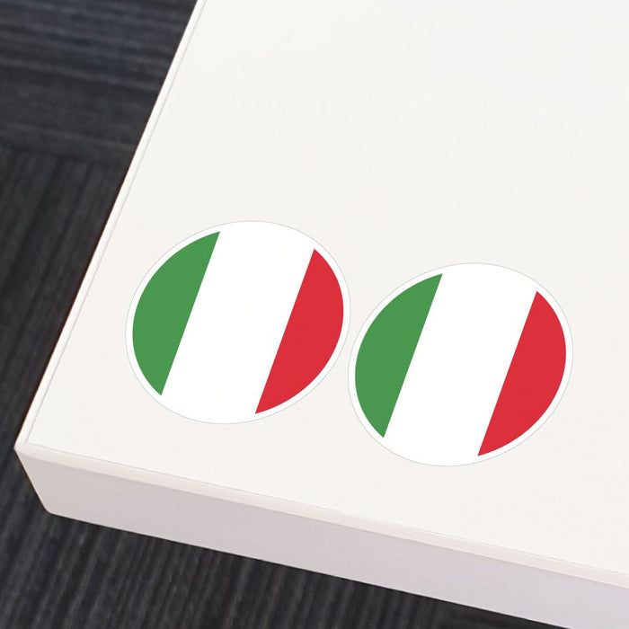 Italy Flag X2 Sticker Decal