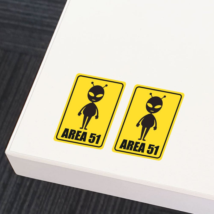 2X Area 51 Sign Sticker Decal