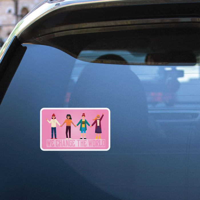 Girls Change The World Sticker Decal