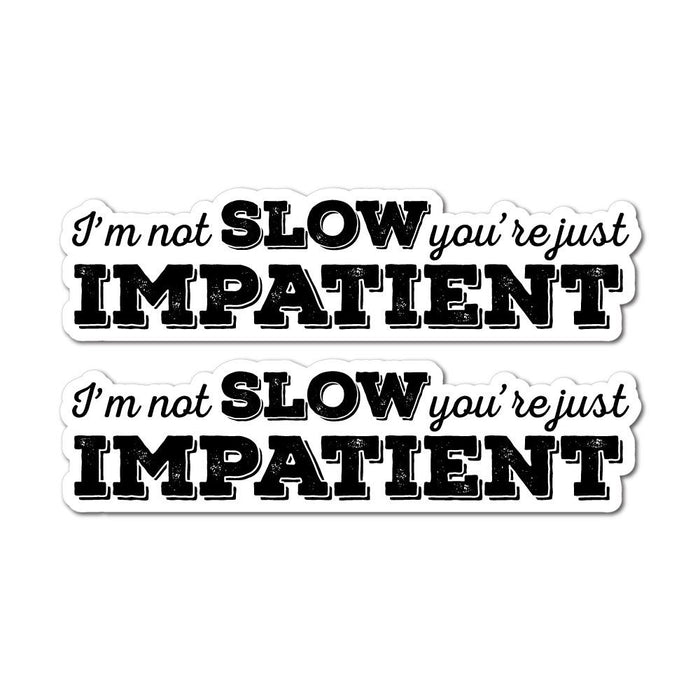2X I Am Not Slow You Are Just Impatient Sticker Decal