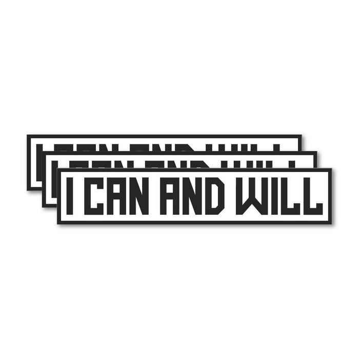 3X I Can And Will Sticker Decal