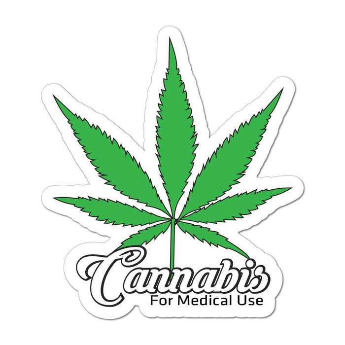 Cannabis For Medicial Use Weed Smoke 420 Marijuana Car Sticker Decal