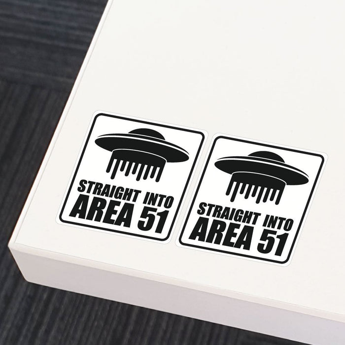 2X Straight Into Area 51 Sticker Decal