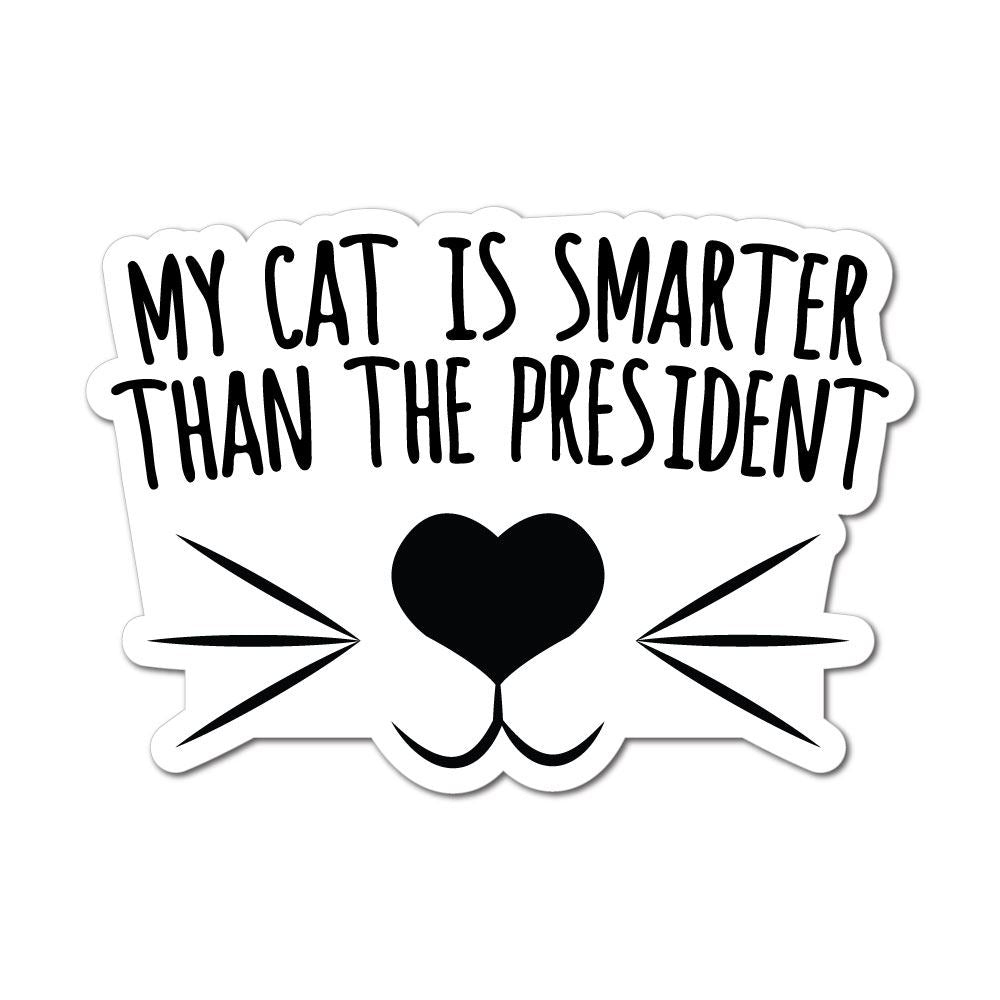 Smarter Cat Sticker Decal | Funny Warning Stickers - Sticker Collective