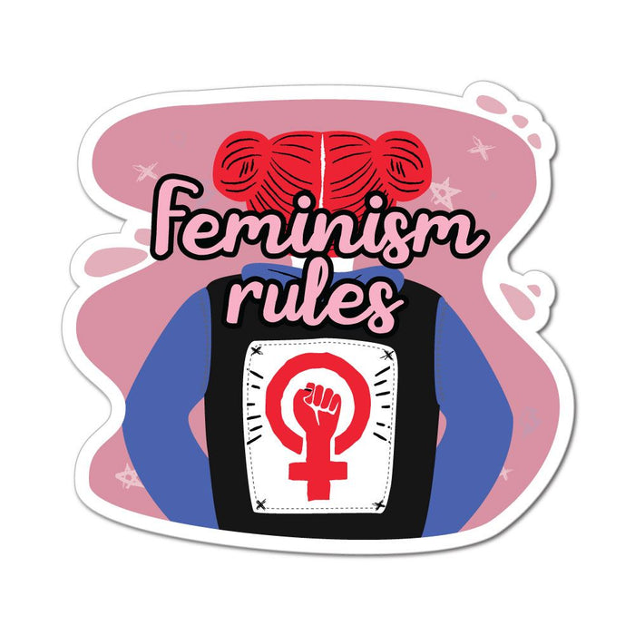 Feminism Rules Sticker Decal