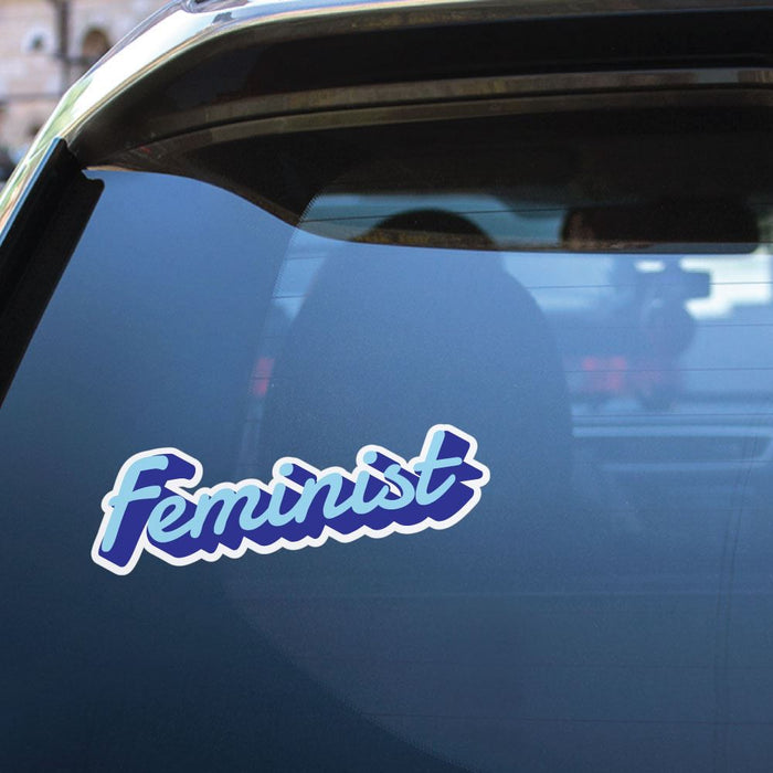 Blue Feminist Sticker Decal