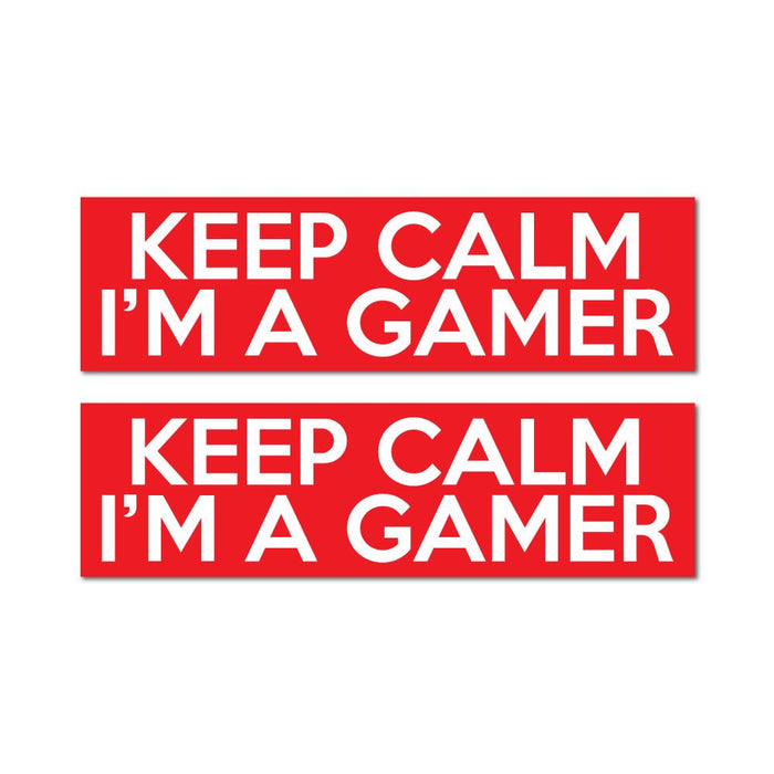 2X Keep Calm I Am A Gamer Sticker Decal
