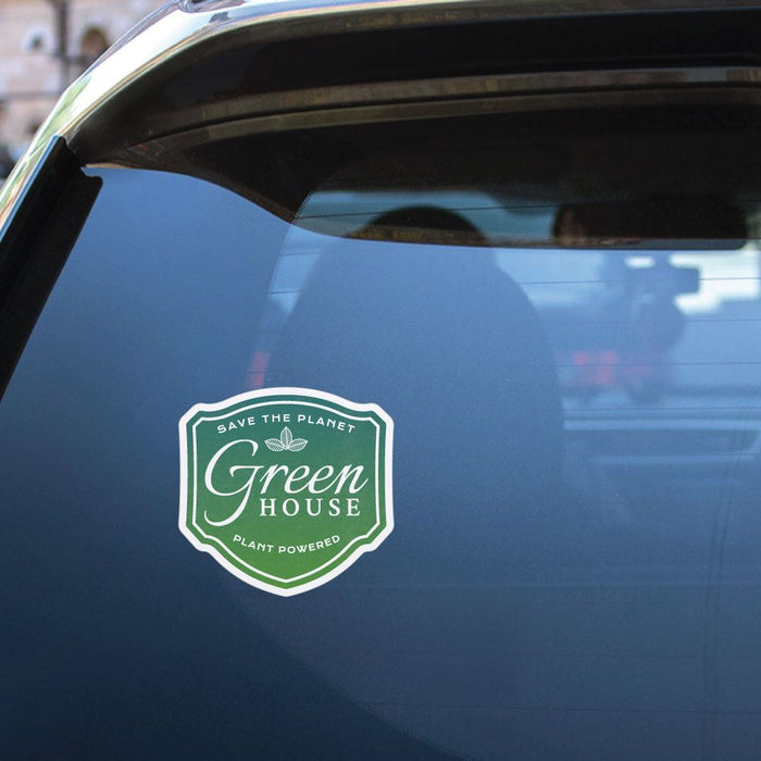 Green House Save The Planet Plant Powered Sticker Decal