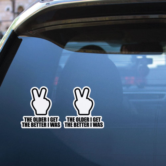 2X Older Sticker Decal