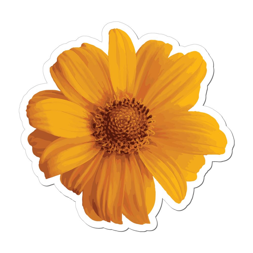 Pretty Flower Yellow Summer Beautiful Laptop Car Sticker Decal | Summer ...