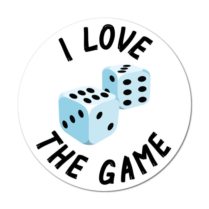 I Love The Dice Games Sticker Decal