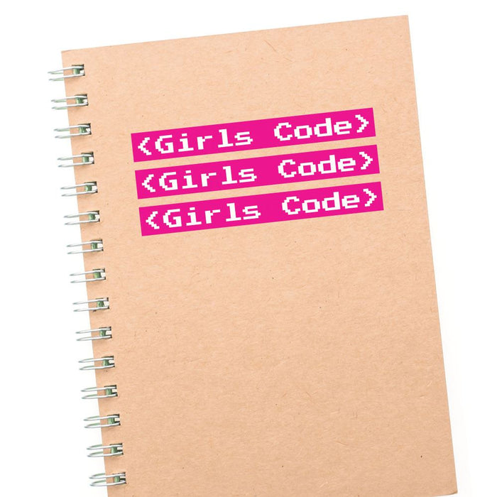 3X Girls Code Sticker Decal