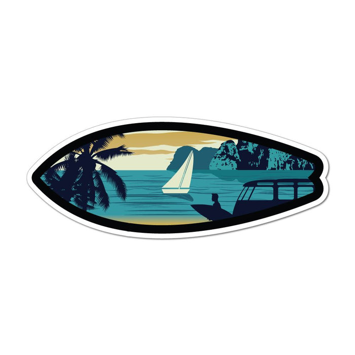 Surfboard Ocean Sport Car Sticker Decal