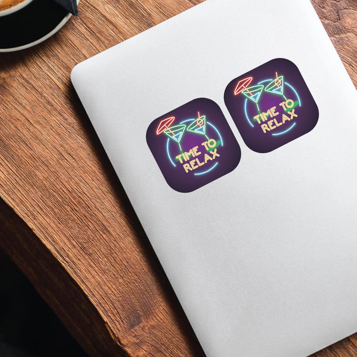 2X Time To Relax Sticker Decal