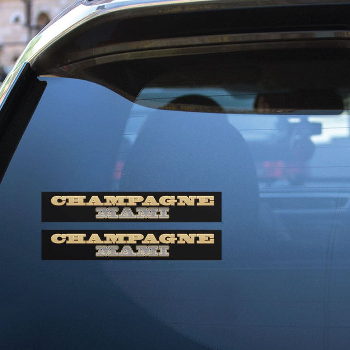 2X Champagne Mami Sticker Decal