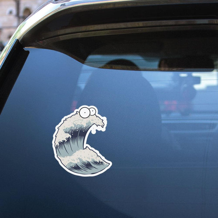 Wave With Eyes Sticker Decal