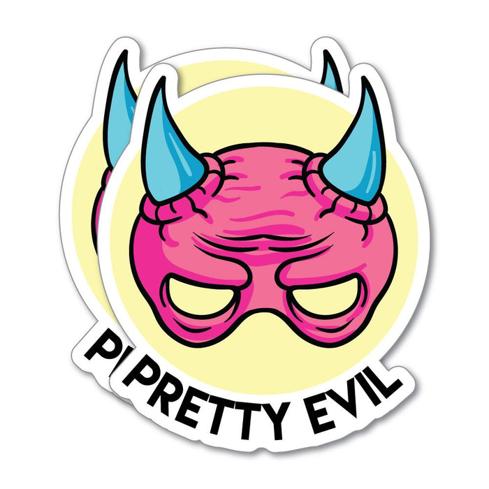 2X Pretty Evil Sticker Decal