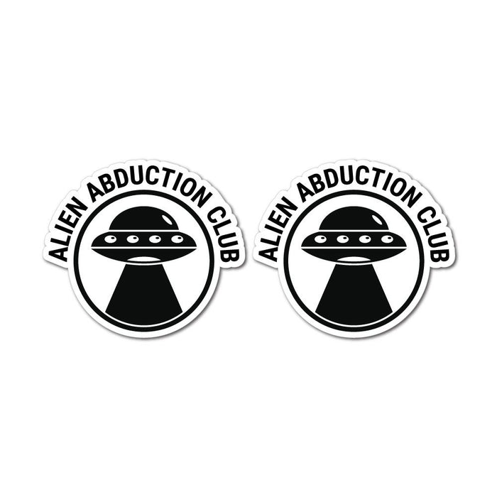 2X Alien Abduction Club Sticker Decal