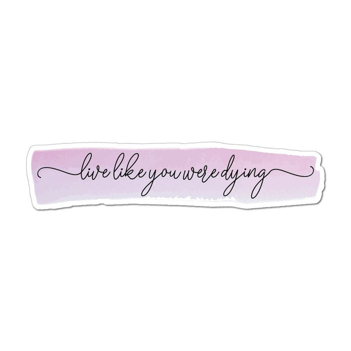 Live Like You Were Dying Laptop Car Sticker Decal