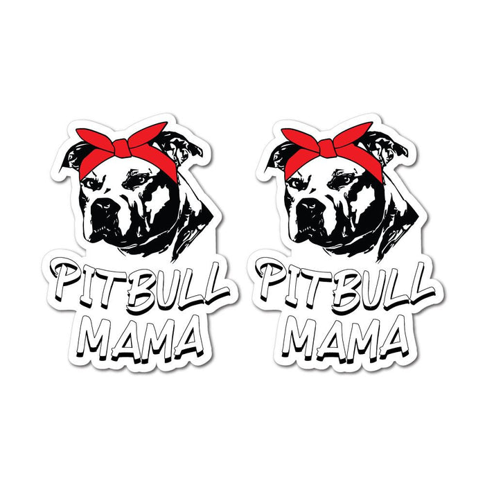 2X Pitbull Mama Sticker Decal