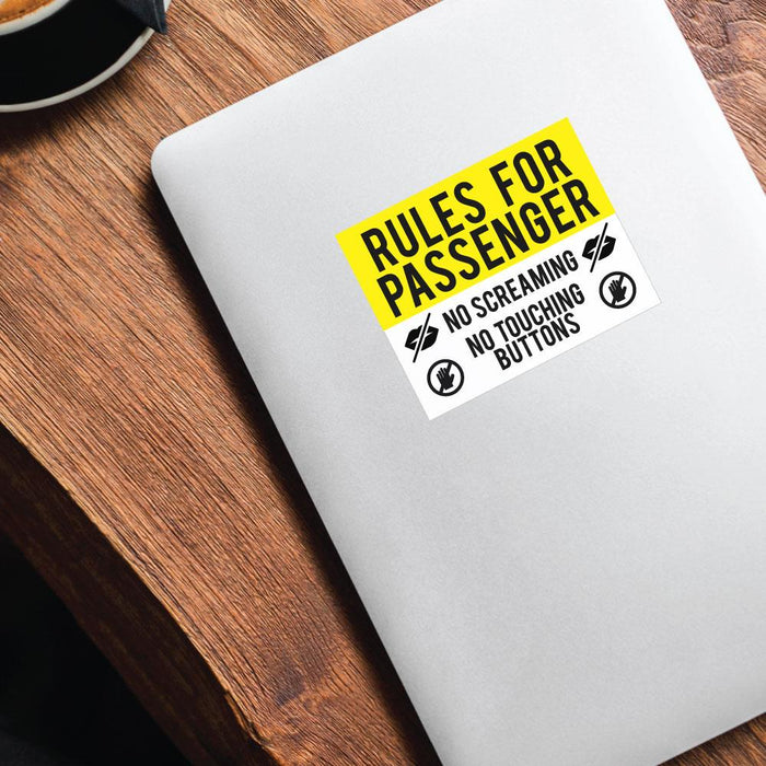 Rules For Passenger Funny Sticker Decal