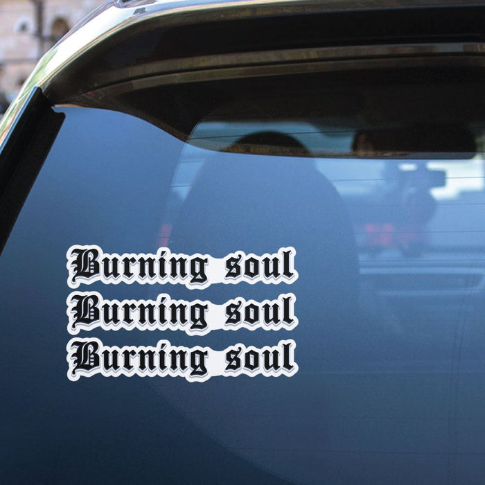 3X Burning Soul Sticker Decal