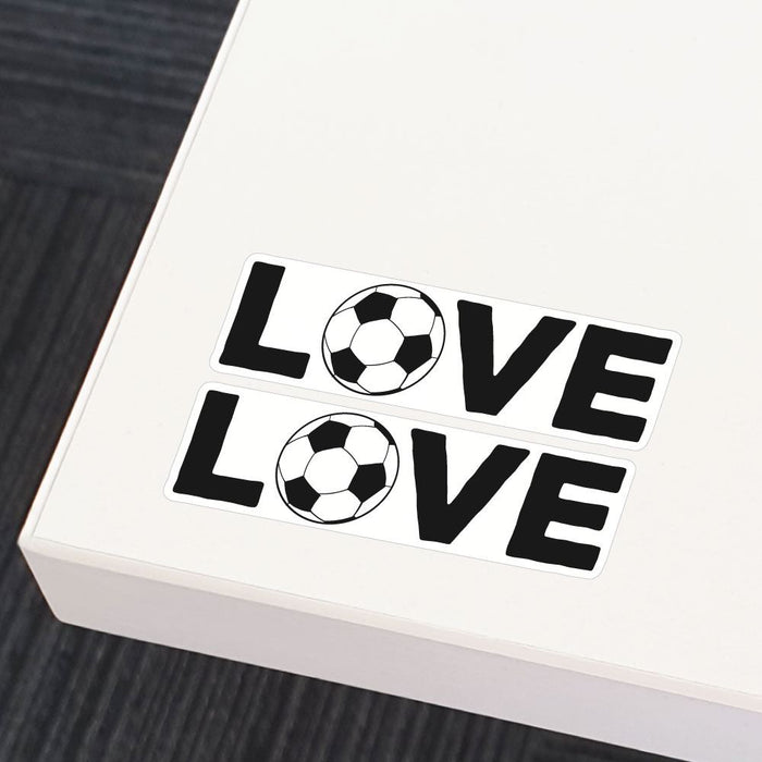 2X Soccer Love Sticker Decal