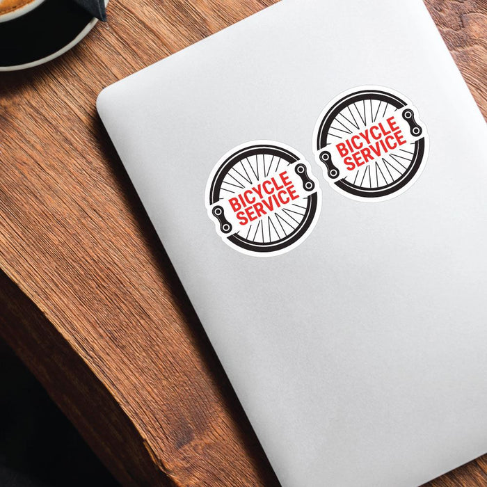 2X Bicycle Service Sticker Decal
