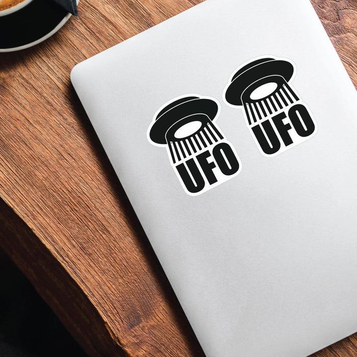 2X Unidentified Flying Object Ufo Sticker Decal