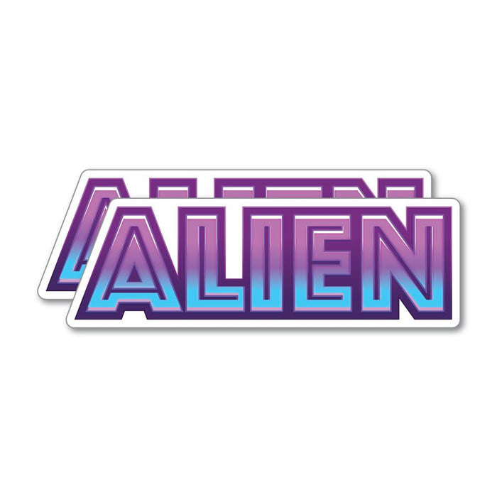 2X Alien Fan Sticker Decal