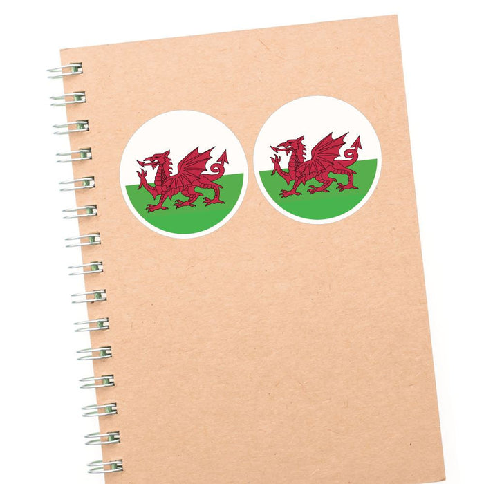 Wales Flag X2 Sticker Decal