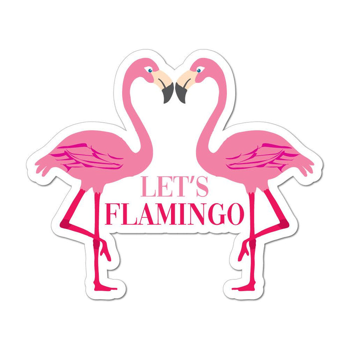 Lets Flamingo Birds Pink Amazing Cute Dance Car Sticker Decal