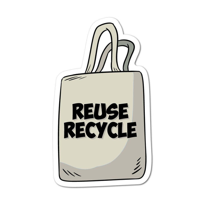 Reuse Recycle Bag Sticker Decal