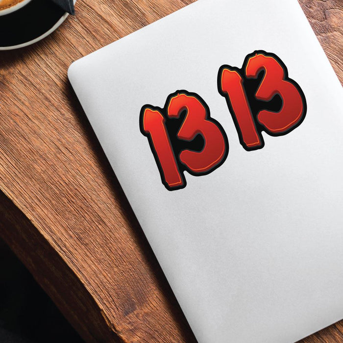 2X Evil Number 13 Sticker Decal
