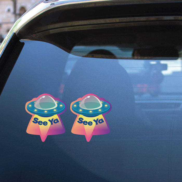 2X See Ya Ufo Sticker Decal