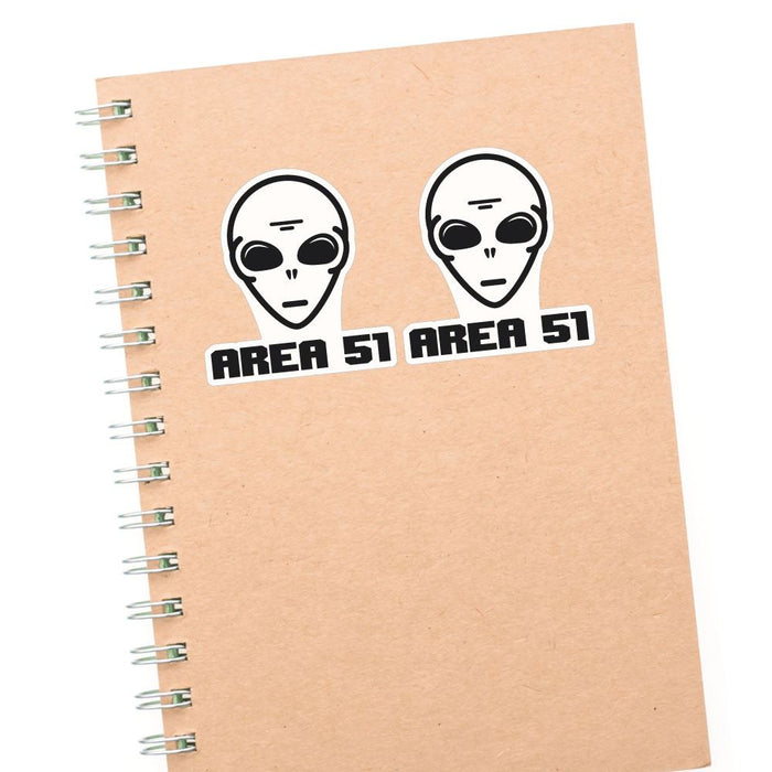 2X Area 51 Aliens Sticker Decal