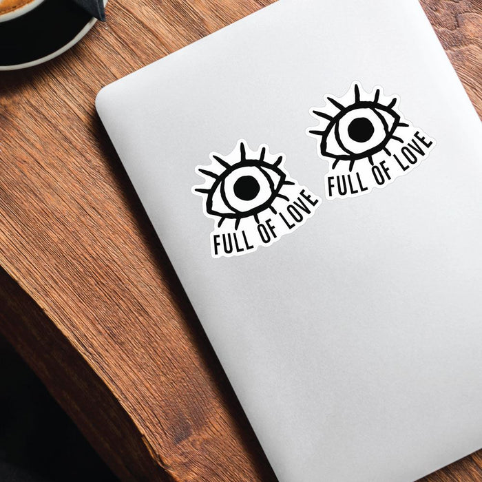 2X Eyes Full Of Love Sticker Decal