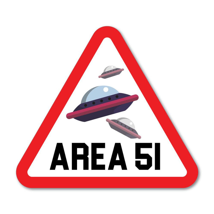 Warning Area 51 Sticker Decal