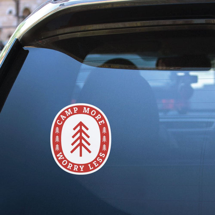 Camp More Worry Less Sticker Decal