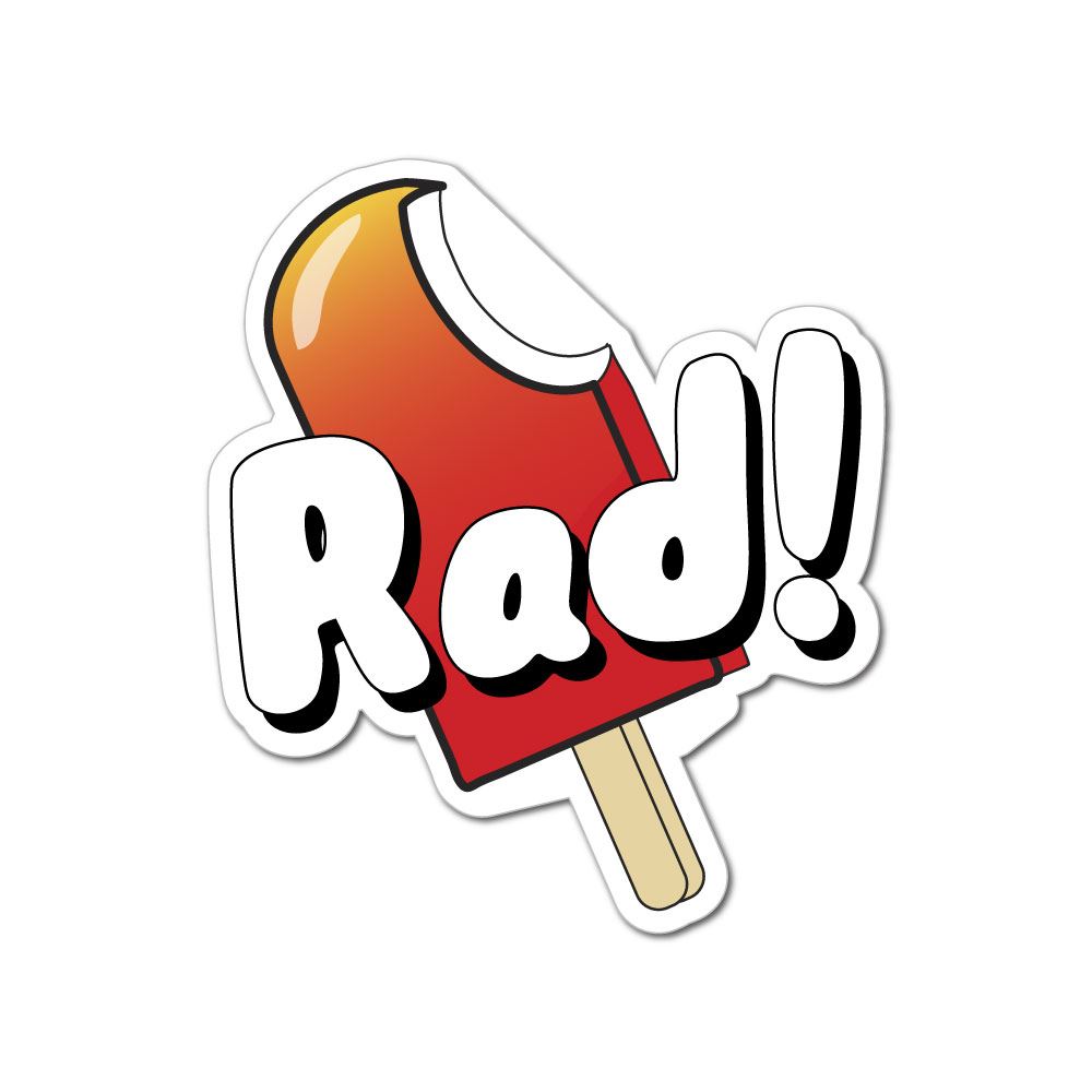 Rad Sticker Decal | Pop Art Stickers - Sticker Collective