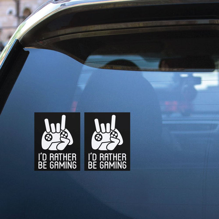 2X I Would Rather Be Gaming Sticker Decal