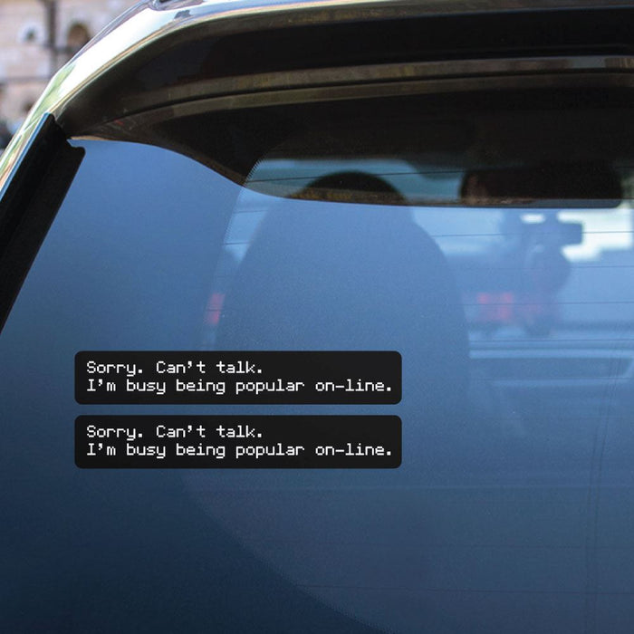 2X Busy Being Popular Onliine Sticker Decal