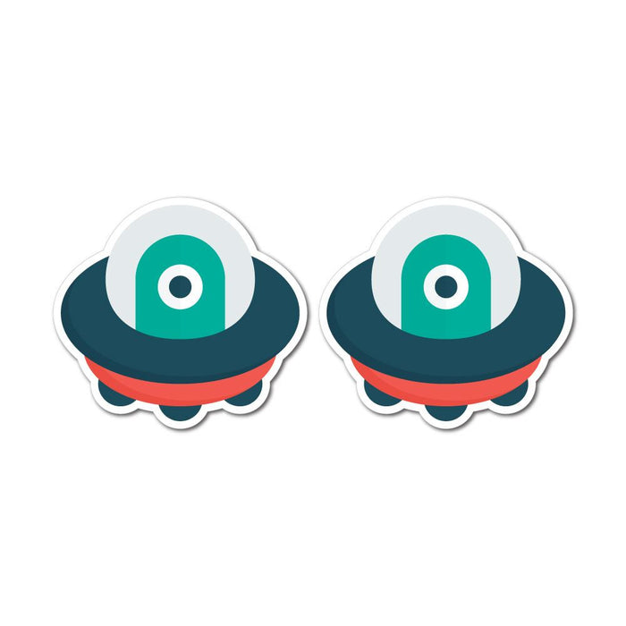 2X Alien Inside Ufo Sticker Decal