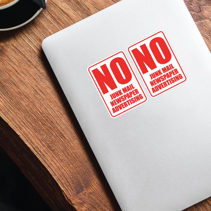 2X No Junk Email Sticker Decal