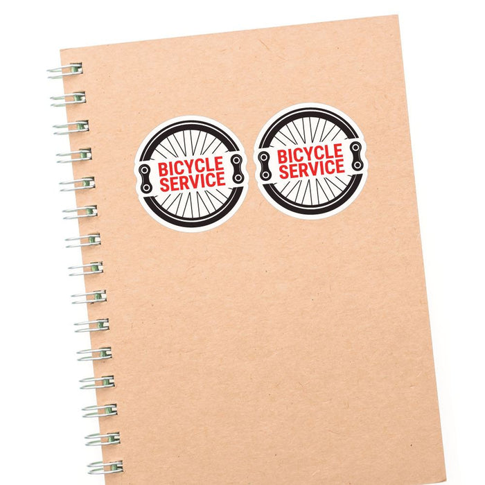 2X Bicycle Service Sticker Decal