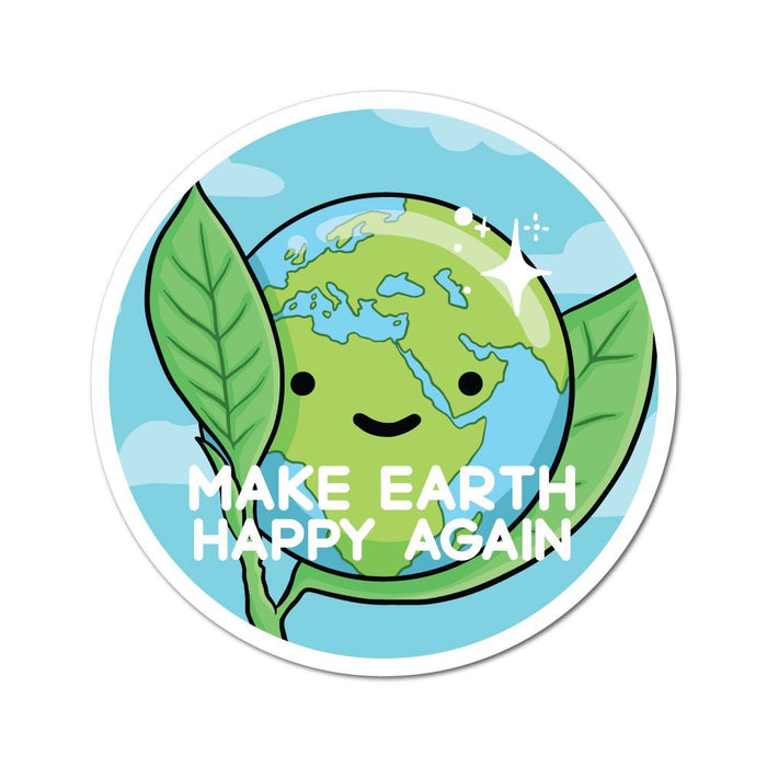 Make Earth Happy Sticker Decal